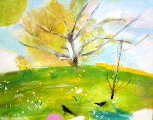 I painted an oil sketch in Kew Gardens, and while I was painting it I realised that it was the first day of Spring.