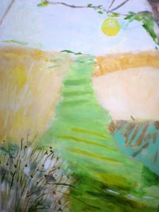 Painted on a hot hazy August day in Richmond Park. Very peaceful.